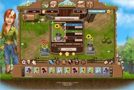 Sonnenblume aus dem Browsergame Floristikus