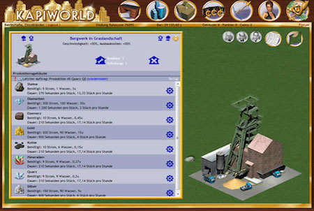 ein Bergwerk bei KapiWorld