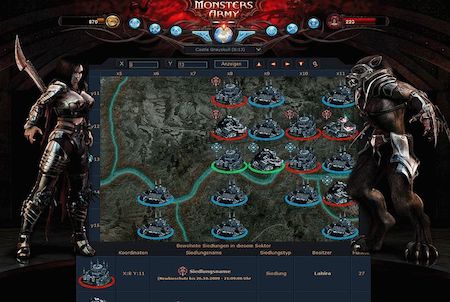 Monsters Army bewohnte Siedlungen