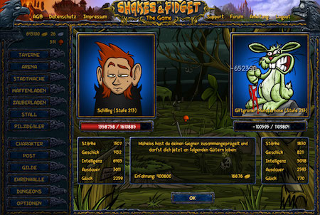 Shakes & Fidget Duell