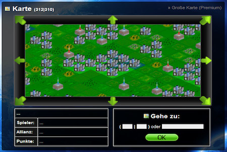 Karte bei Browsergame Y42