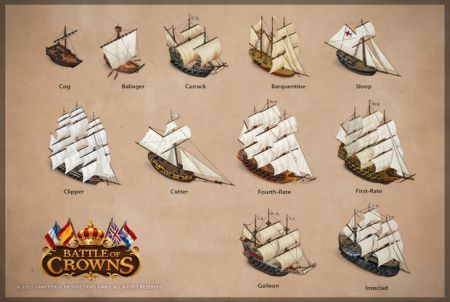 es stehen verschiedene Schiffe zur Auswahl