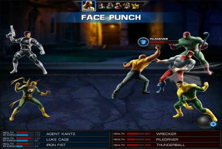 im Kampf geht es bei Marvel: Avengers Alliances zur Sache
