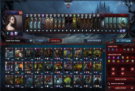 Kartendeck bei Nightbaines