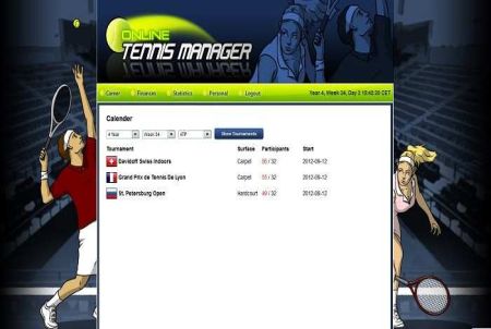 Veranstaltungskalender bei Online Tennis Manager