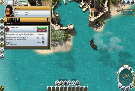 Hafeneinfahrt aus dem Browsergame Pirate Storm