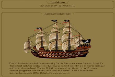 echtes Kolonialschiff im Browsergame