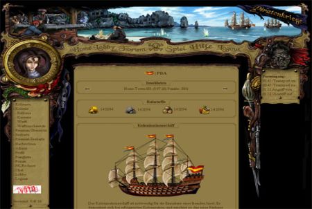 Schiff aus dem Browsergame Piratenkriege