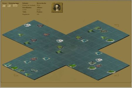 Anfangskarte aus dem Browsergame Piratenkriege