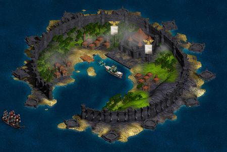 Seafight Festung auf einer Insel