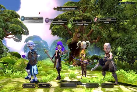 Charakterwahl bei Dragon Nest