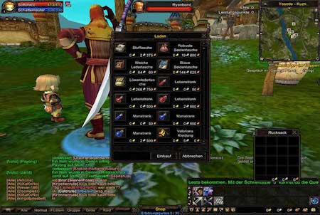 Laden im Browsergame 4 Story