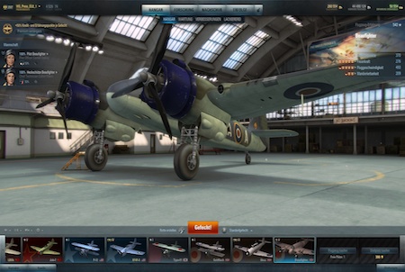 Hangar bei World of Warplanes