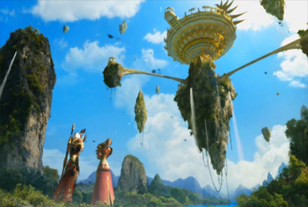 War of the Immortals fliegende Insel